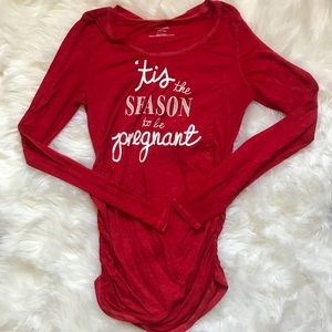 Christmas pregnancy shirt small